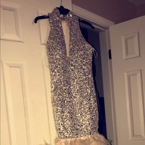 Mermaid Feather Prom Dress